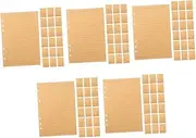 Tofficu 5sets A5 Notebook Inserts Ruled Pages Binder Paper Planner Refillable Paper School Notebook 80sheets 5