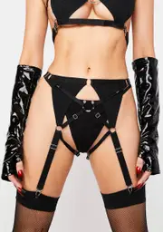 [The End Lingerie] Strappy Garter Belt And Thong Set