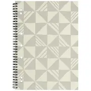 Otto A4 Spiral Notebook 200 Pages Geometric Grey