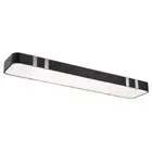 Envirolite 47 in Matte Black/Brushed Nickel Select CCT Linear LED Flush Mount