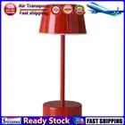 LF# Metal Table Lamp Touch Control Cordless Desk Lamp for Home Office (Red)