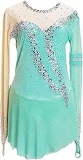 [Zagitova] Ice Figure Skating Dress for Girls with Shiny Rhinestone Patchwork Women Gradient Competition Dance Outfits