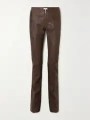 [Jean Paul Gaultier] Jean Paul Gaultier - Printed Leather Bootcut Pants - Brown - FR 38 FR 38 Brown