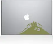 The Decal Guru Hiding Monster MacBook Decal Vinyl Sticker - 13" MacBook Air-Gold