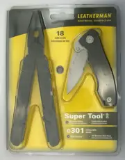 Leatherman SuperTool 200 black multi-tool. Retired, new w C301 knife NIP #4468