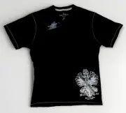 Marc Ecko Cut & Sew T-Shirt Mens M Black w Metallic Y2K Style Graphic W Tags New