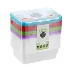20PK Lemon & Lime 750ml Reusable Meal Food Container Rectangle w/ Coloured Lids