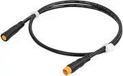 LUNCHS Compatible with Ebike Electric Bicycle Thumb Throttle Extension Cable, 3-pin Sensor, Waterproof, Male to Female, Motor Connector Direction(Male Female)