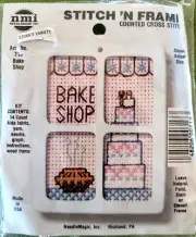 Stitch N Frame Bake Shop Mini Counted Cross Stitch Kit Needle Magic #713 New