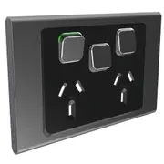 Clipsal Iconic Styl Cover Frame, 3 Switches & 2 Sockets, 10 A, Horizontal, Silver Shadow - S3025XC-SH
