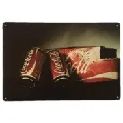 Coke Cans Sign Coca Cola Garage Man Cave 30cmx20cm - New