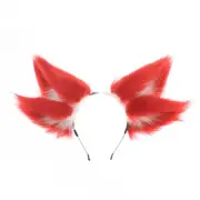Nine Tailed Foxes Plush Ear Headbands Costume for Cosplay and Anime Enthusiasts