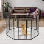 Costway100cm 8 Panel Height Pet Playpen with Anti-Rust Material for Dog/Cat