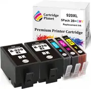 5 Pack (2BK,1C,1M,1Y) Compatible Ink for HP 920XL for HP Officejet 6000 6000-E609n 6500 6500A 6500A E710a 6500A Plus E710n 6500-E709a 6500-E709c 6500-E709n 7000 7000-E809a 7500A-E910a