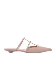 Valentino Garavani Rockstud Pointed-Toe Caged Mules 36 Nude