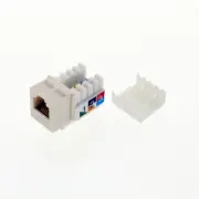 Cooper Light Almond Cat3 Snap-In Modular Voice Jack 110 Style 6-Position RJ12