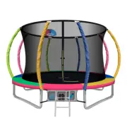 NNEDSZ 10FT Trampoline Round Trampolines With Basketball Hoop Kids Present Gift