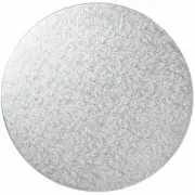 Pack 5 Masonite Cake Boards 12"/30cm x 5mm Silver Round Cake Boards