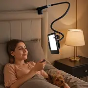USOR Gooseneck Tablet Holder with Remote Page Turner for Kindle, Adjustable Lazy Arm Stand for Kindle Reading in Bed, Gifts for Reading Enthusiast