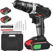 21V Cordless Drill Electric Screwdriver Hand Drill Electric Hammer Drill Electric Impact Drill 25+3 Torque Household Power Tools