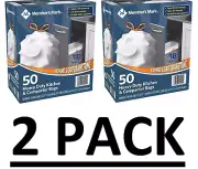 2 PACK - Heavy Duty Kitchen Compactor Trash Bags 18 gallon 50 ct (TOTAL 100 ct.)