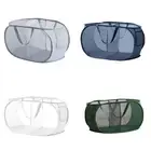 Foldable Laundry Basket - Popup and Collapsible, Durable Mesh Material