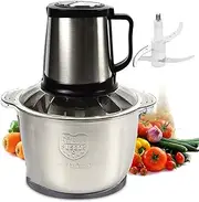 3-Speed 500W 5L Electric Meat Grinder,Stainless Steel Food Processor,Kitchen Chopper,Safety Child Lock,Portable Handle,Meet The Needs of Family/Party and Other Occasions