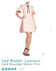 Ted Baker London Cold shoulder Skater Dress size 2 new