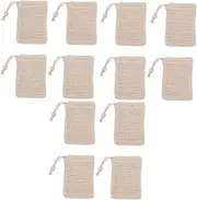 FOMIYES 12 Pcs Cotton Linen Soap Bag Exfoliating Soap Bag Soap Pouch Soap Bag for Shower Mesh Soap Saver Pouch Shower Soap Saver Bag Shower Soap Bag Soap Saver Bag Pouch Mesh Soap Bag