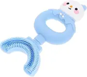 Healvian Children's Toothbrush Snowman Silicone Brush -shaped Design for Easy Care