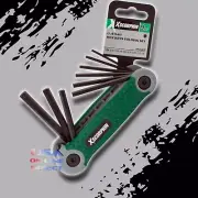 9pc Quality Folding Hex Key US Standard SAE Key Fold-up Steel Allen Wrench Set