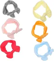 Kisangel 6pcs Bow Headbands for Soft Elastic Hair Accessories with Cute Design for Boy Girl Occasion