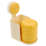 Toothbrush Holder Wall Mounted With Cup Self-Draining Toothbrush Organizer Rack