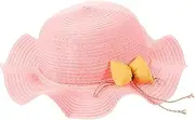 [DEARMAMY] Girls Sun Hat Butterfly Bow Fashion Hat Lightweight Breathable Kids Sun Cap Outdoor Activity Hat Random Color Orange