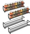 4Pc Wall Mount Spice Rack Organizer,Hanging Spice Shelf Storage for Door Kitchen