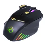 Wireless Gaming Mouse USB IMICE GW-X7 3200DPI Wired/Dual Mode BT+2.4G Rechargeable 7 Keys Silent Mouse 7-color Breathing