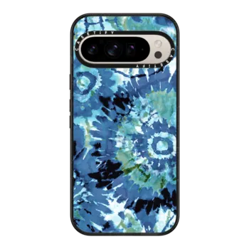 Google Pixel 9 Pro XL Impact Magnetic Case Blue Tie Dye Burst