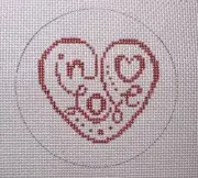 In Love Ornament Hand Painted Needlepoint Canvas