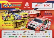 WOW Racing / Team Boc Poster Cameron McConville Andrew Jones Holden VE Commodore
