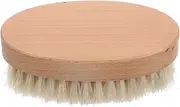 HORIALENCE Horsehair Shoe Brush Leather Boot Brush Shoe Polish Shoe Brushes Suede Brush for Shoes Cowboy Boot Care Foot Scrub Brush Horse Hair Boot Brush Nail Scrubber Brush Wood Khaki
