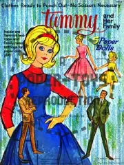 VINTAGE REPRINT - 1964 - TAMMY AND HER FAMILY PAPER DOLLS BOOK