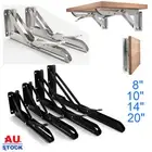 Folding Table Bracket 1Pair Stainless Steel Triangle Wall Shelf Bench 8" 14" 20"