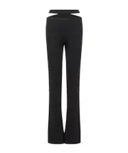 Hollowed-out casual pants S,M Black