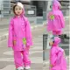 【Baby童衣】任選 兒童兩件式雨衣 雨衣雨褲套裝 88076(粉色)