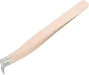 VICASKY High Precision Lash Tweezers for Individual Volume Extensions Compact Beauty Tool for Efficient False Eyelash Application and Double Eyelid Stickers Beige