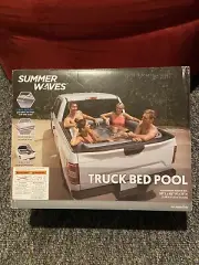 Rectangular Inflatable Truck Bed Pool, Gray, Adults, Unisex