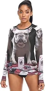 [RPLIFE] French Bulldogs Game Funny Women's Long Sleeve Summer Shirt, Summer Modest Clothing, French Bulldogs Game Funny, Medium