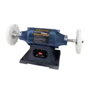 POWERTEC Bench Grinder 6" 1/2-HP Buffer Polisher Heavy-Duty Dual-End Wheels