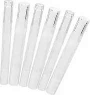 6pcs Refillable Cuticle Oil Pens Portable Empty Nail Oil Tubes for Nail Nutrition and Perfume Transparent Bottles with Brush Tips