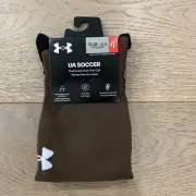Under Armour UA Soccer Socks OTC Cushioned Over the Calf Youth Brown 13.5K-4.5